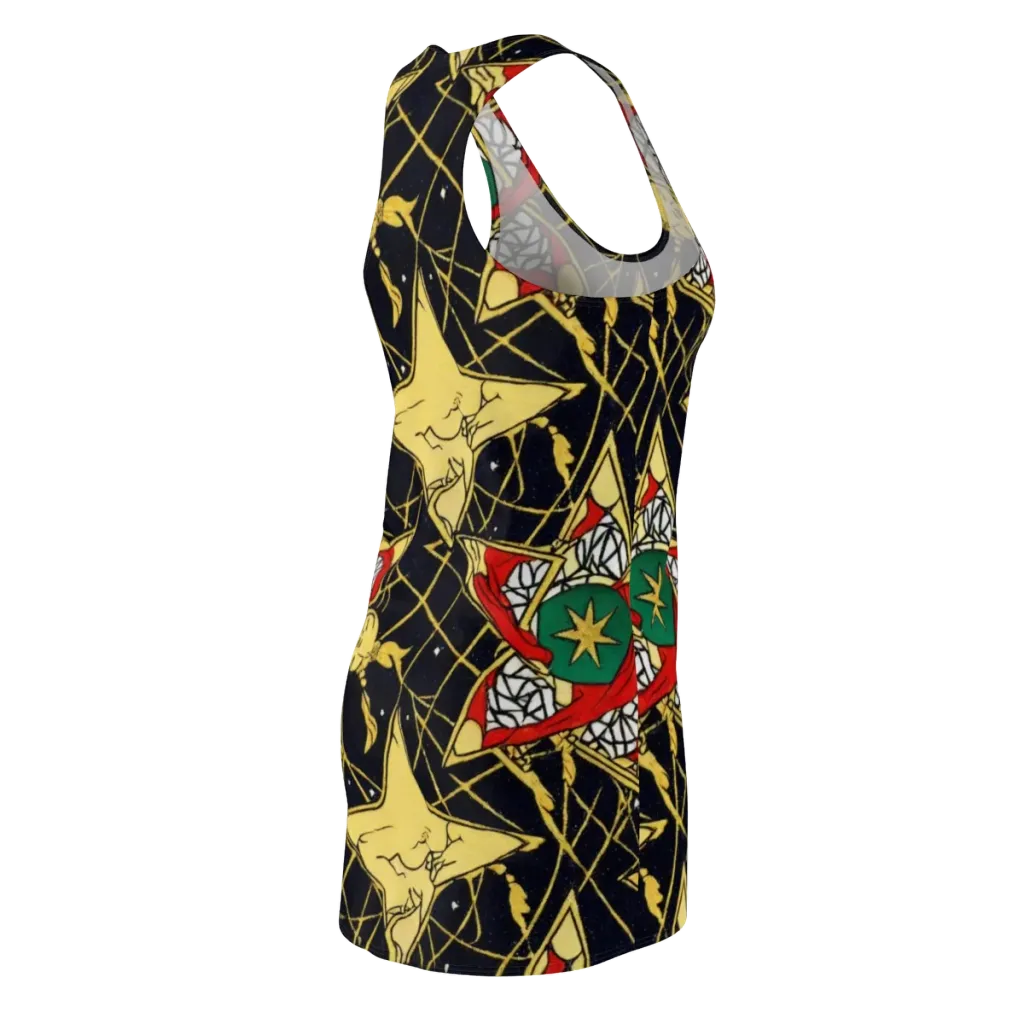 Midnight Starlets on Racerback Dress — Back Side