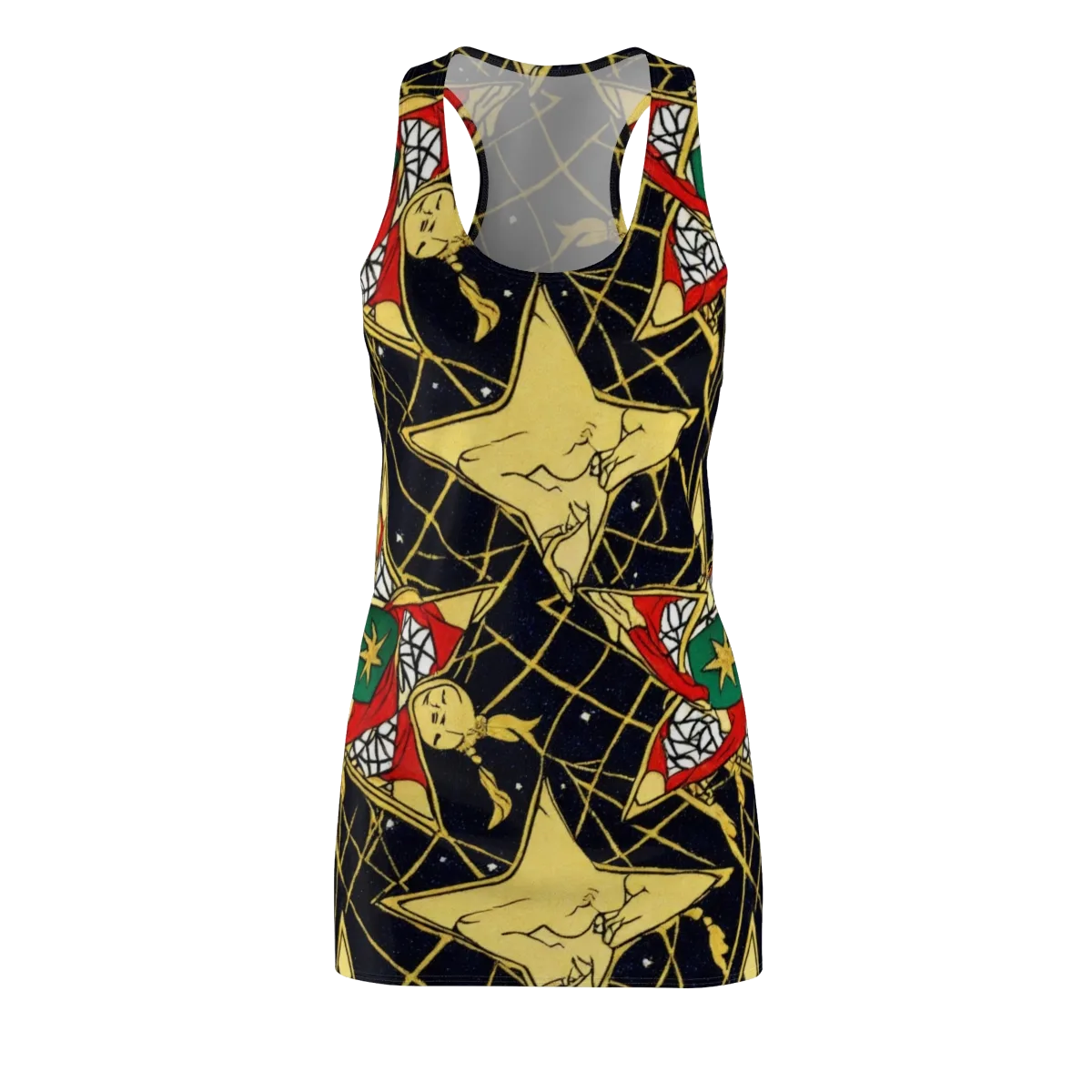 Midnight Starlets on Racerback Dress — Front