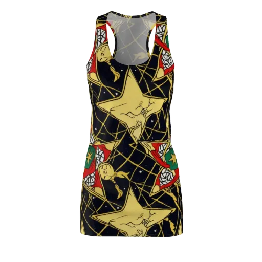 Midnight Starlets on a Racerback Dress