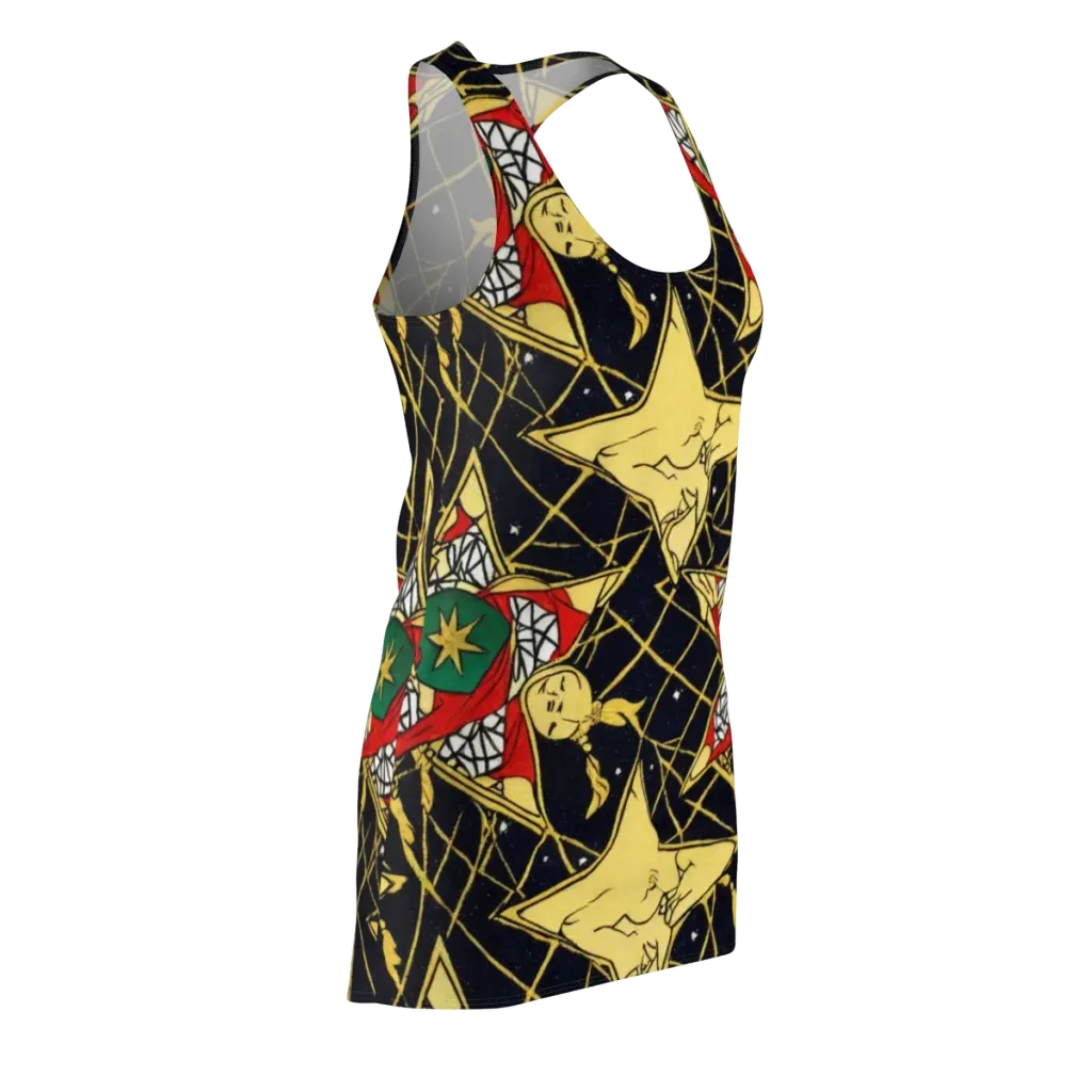 Midnight Starlets on Racerback Dress — Front Side