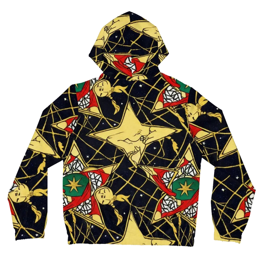 Midnight Starlets on Women's Full-Zip Hoodie — Back