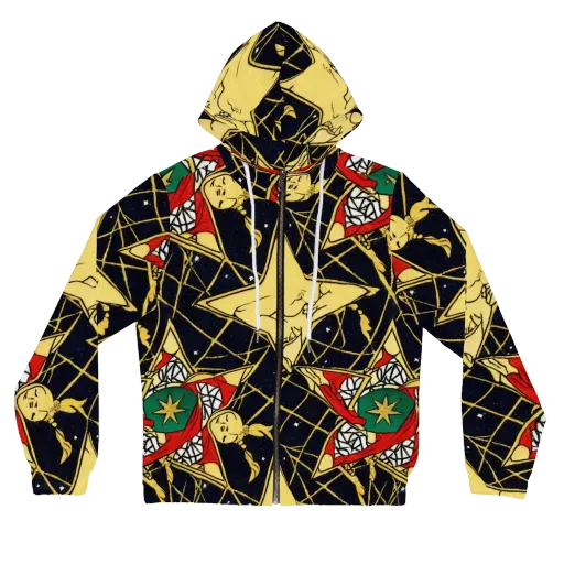 Midnight Starlets on a Women's Full-Zip Hoodie
