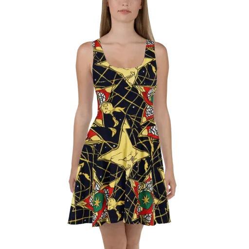 Midnight Starlets on a Skater Dress