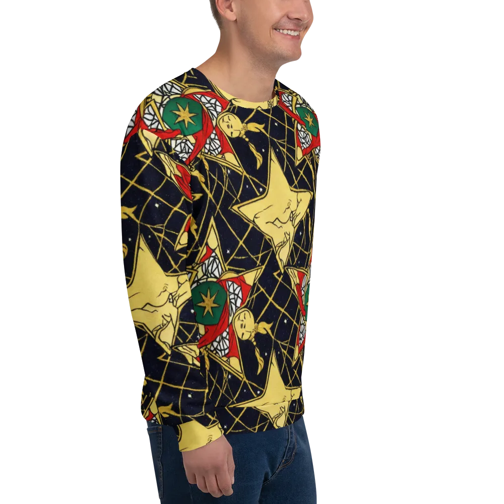 Midnight Starlets on Sweatshirt — Right Front
