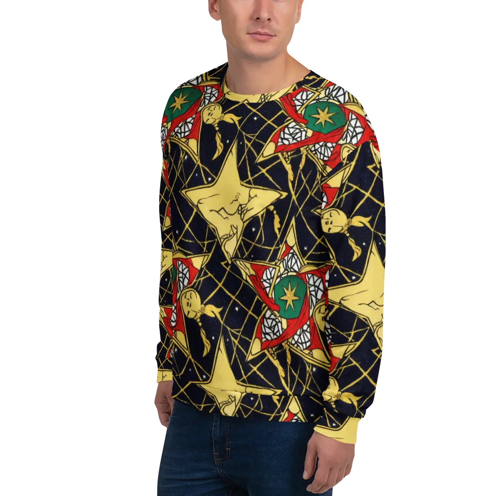 Midnight Starlets on Sweatshirt — Left Front