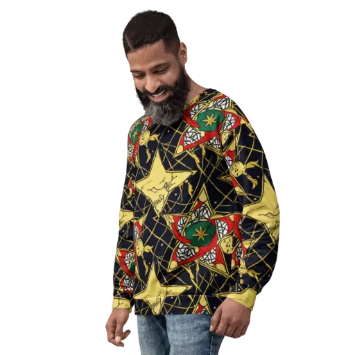 Midnight Starlets on a Sweatshirt