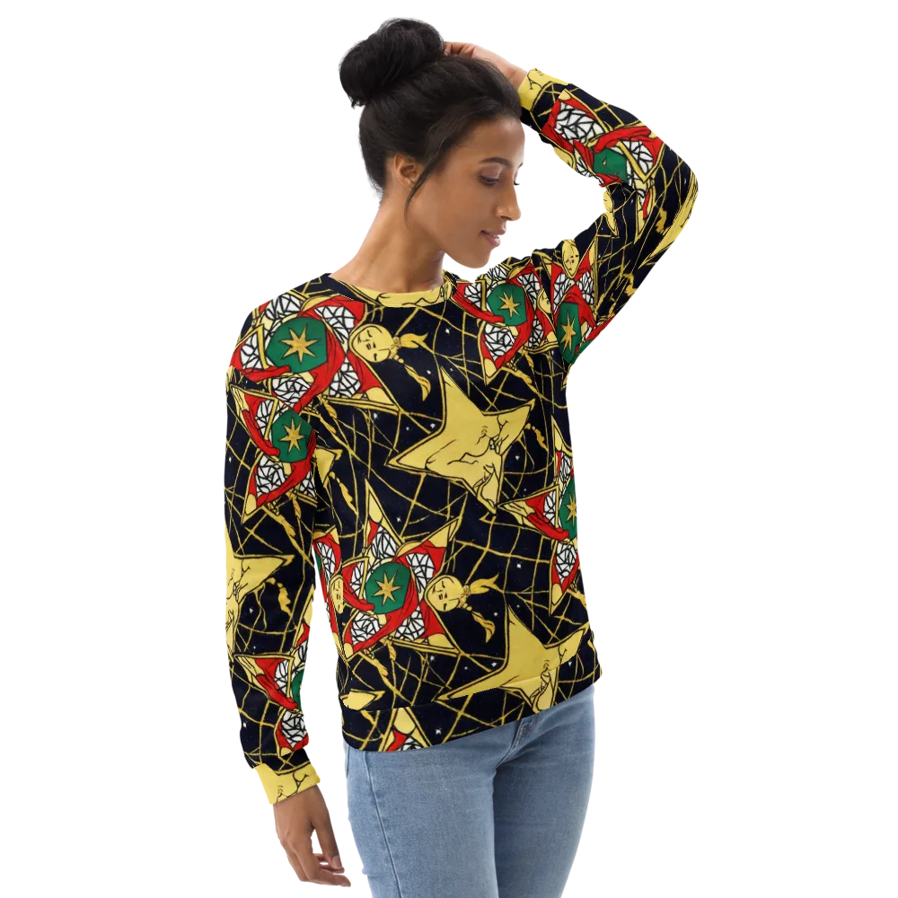 Midnight Starlets on Sweatshirt — Right Front