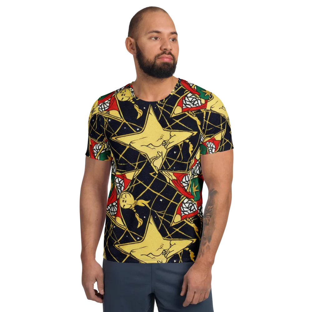 Midnight Starlets on Men's Athletic T-Shirt — Front