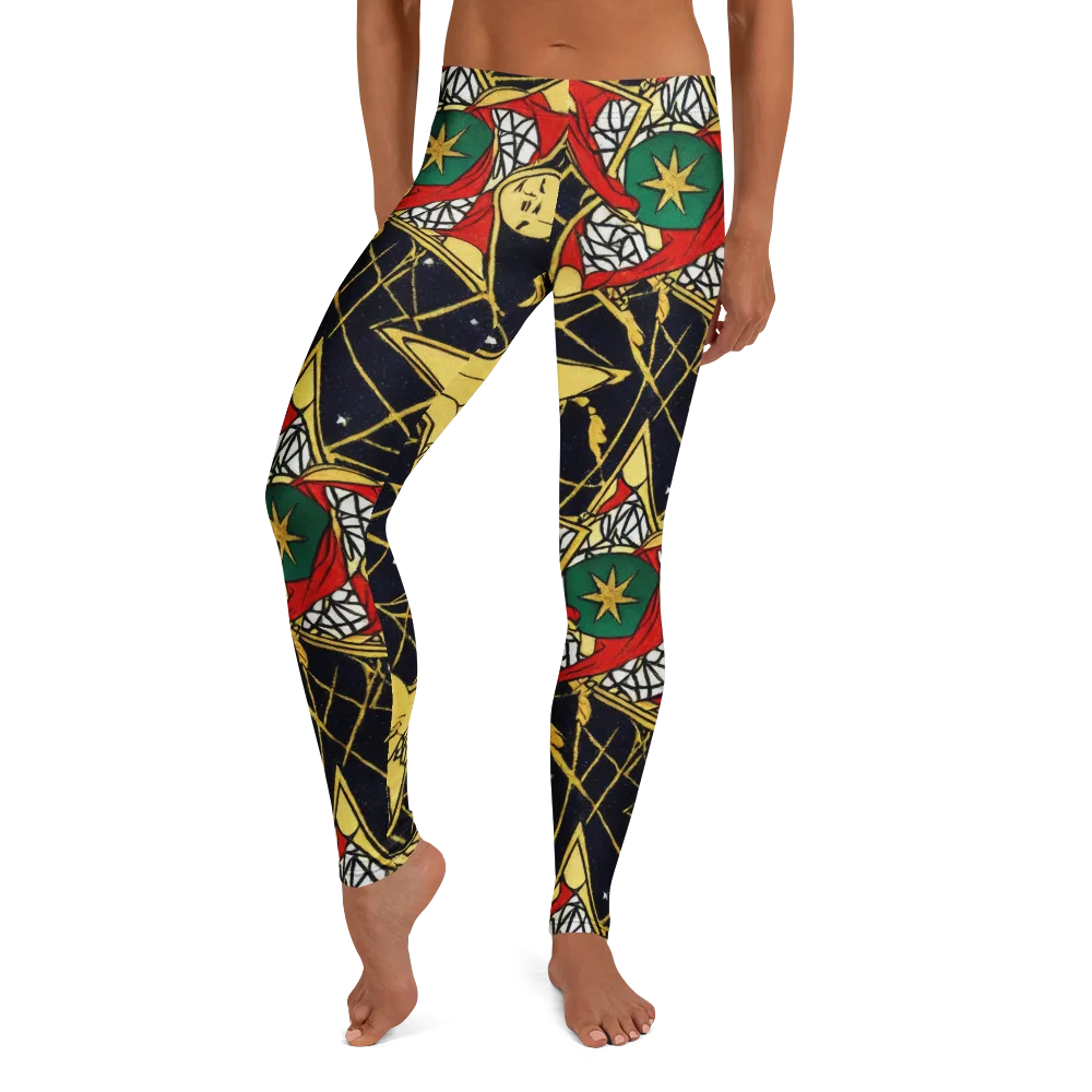 Midnight Starlets on Leggings — Front