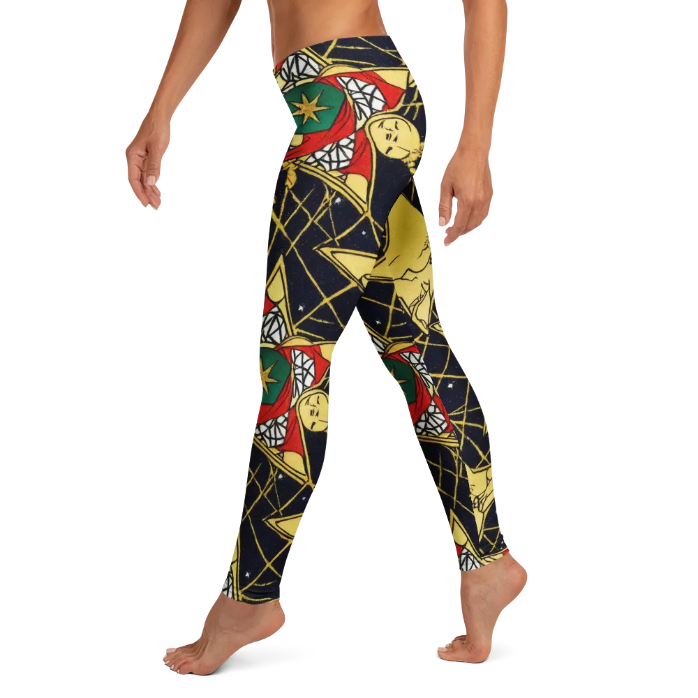 Midnight Starlets on Leggings — Left