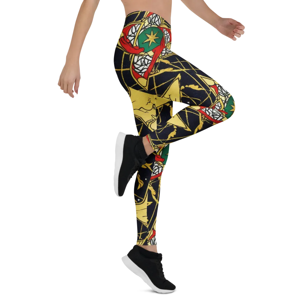 Midnight Starlets on Leggings — Right