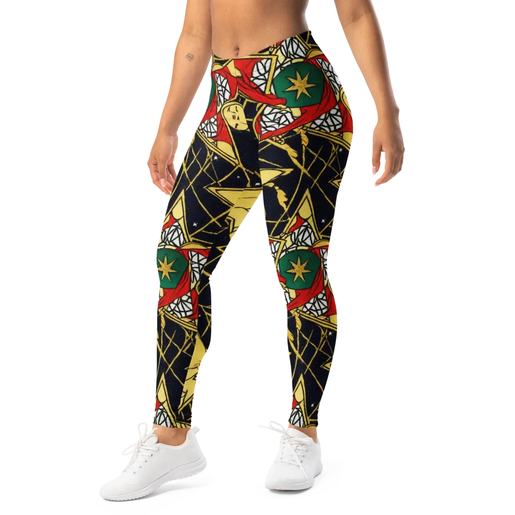 Midnight Starlets on Leggings — Left Front