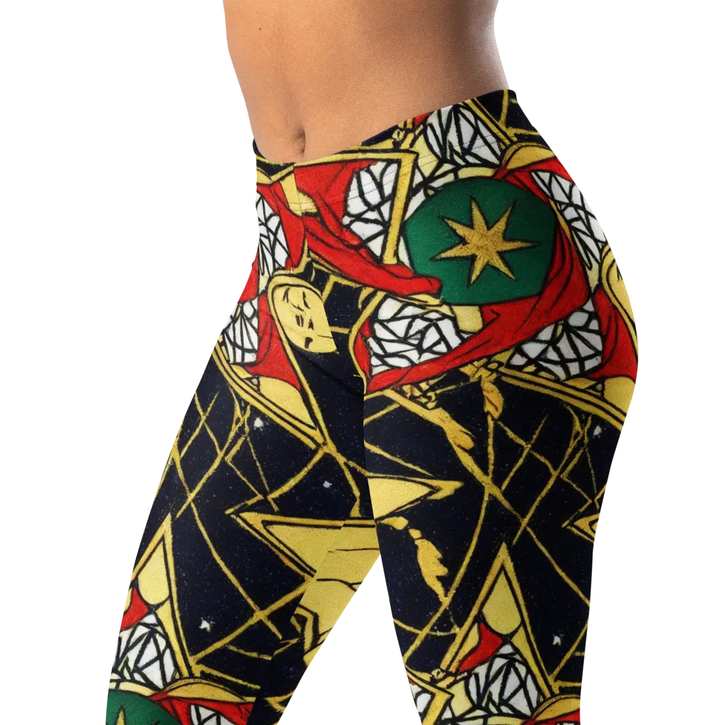 Midnight Starlets on Leggings — Left Front