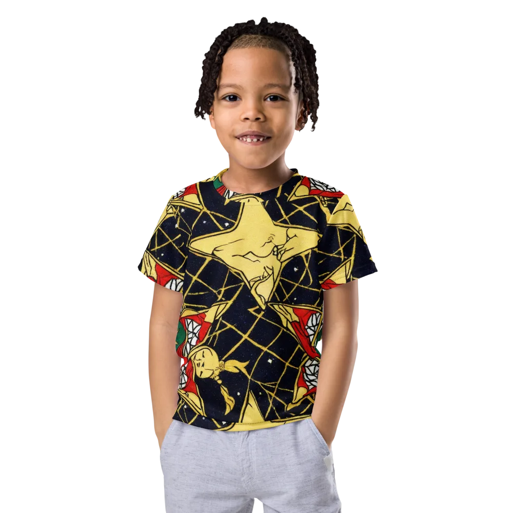Midnight Starlets on Kids Crew Neck T-Shirt — Front