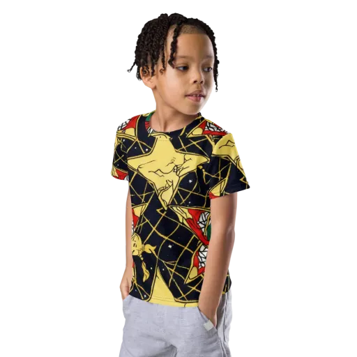 Midnight Starlets on a Kids Crew Neck T-Shirt