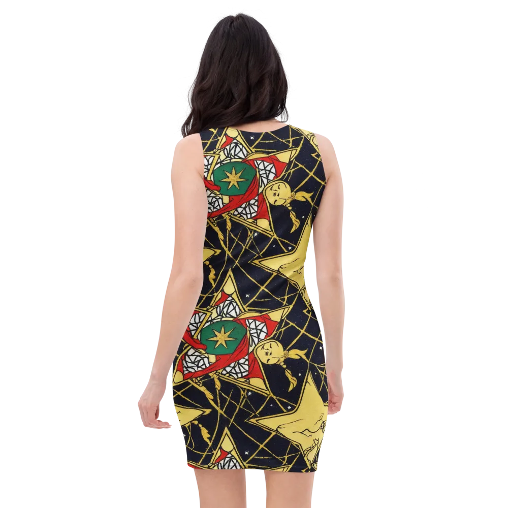 Midnight Starlets on Bodycon Dress — Back