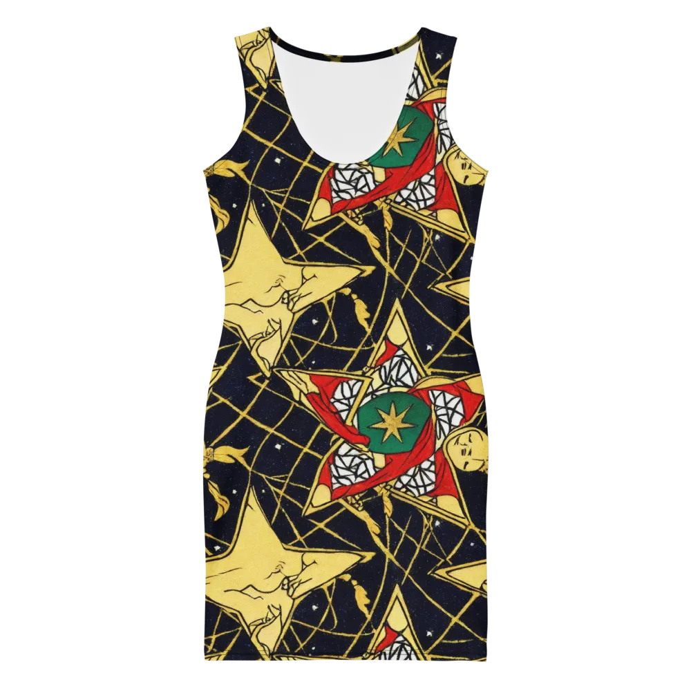 Midnight Starlets on Bodycon Dress — Front