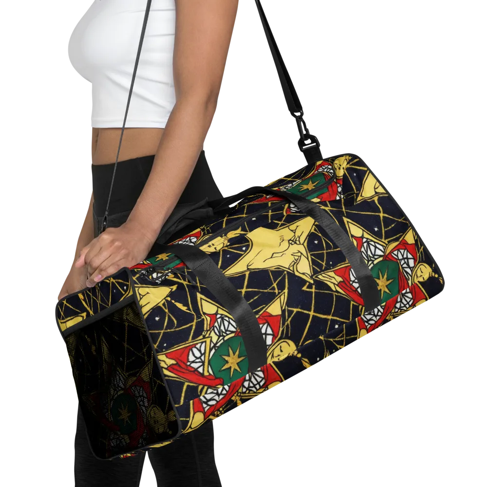 Midnight Starlets on Duffle Bag — Front