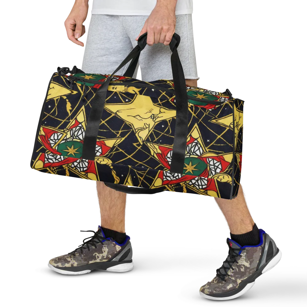 Midnight Starlets on Duffle Bag — Front