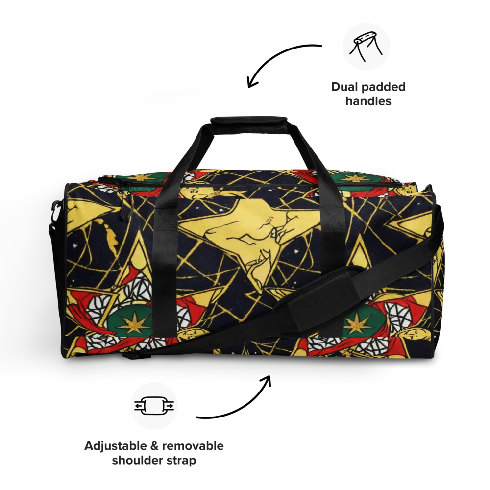 Midnight Starlets on Duffle Bag — Front