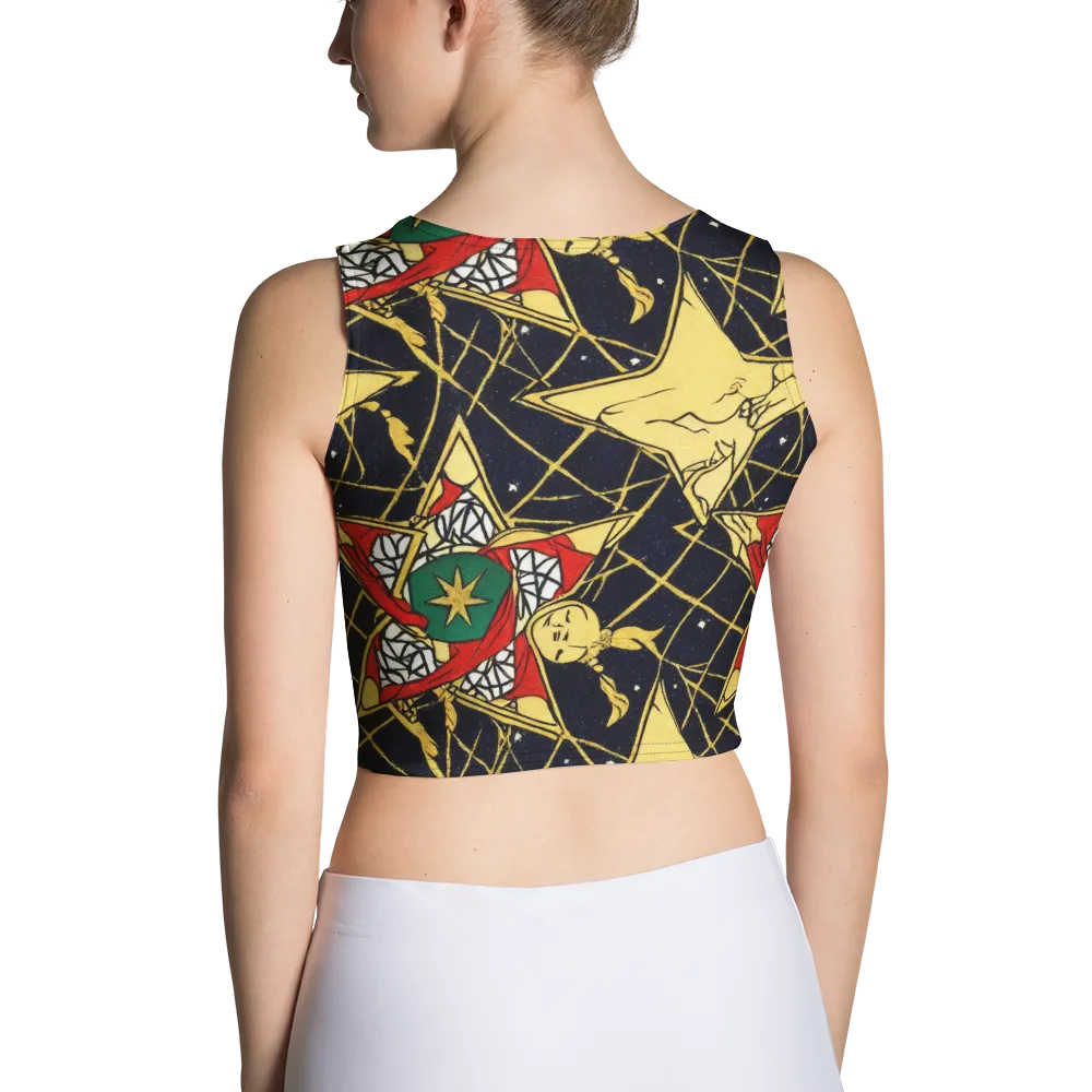 Midnight Starlets on Crop Top — Back
