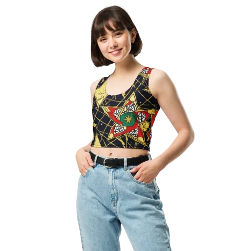 Midnight Starlets on a Crop Top