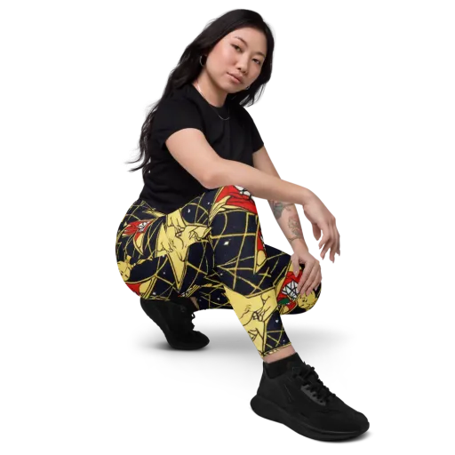 Midnight Starlets on a Leggings with Pockets
