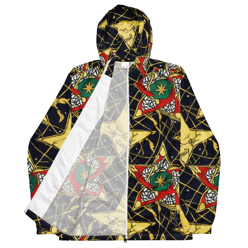 Midnight Starlets on Men's Windbreaker — Front