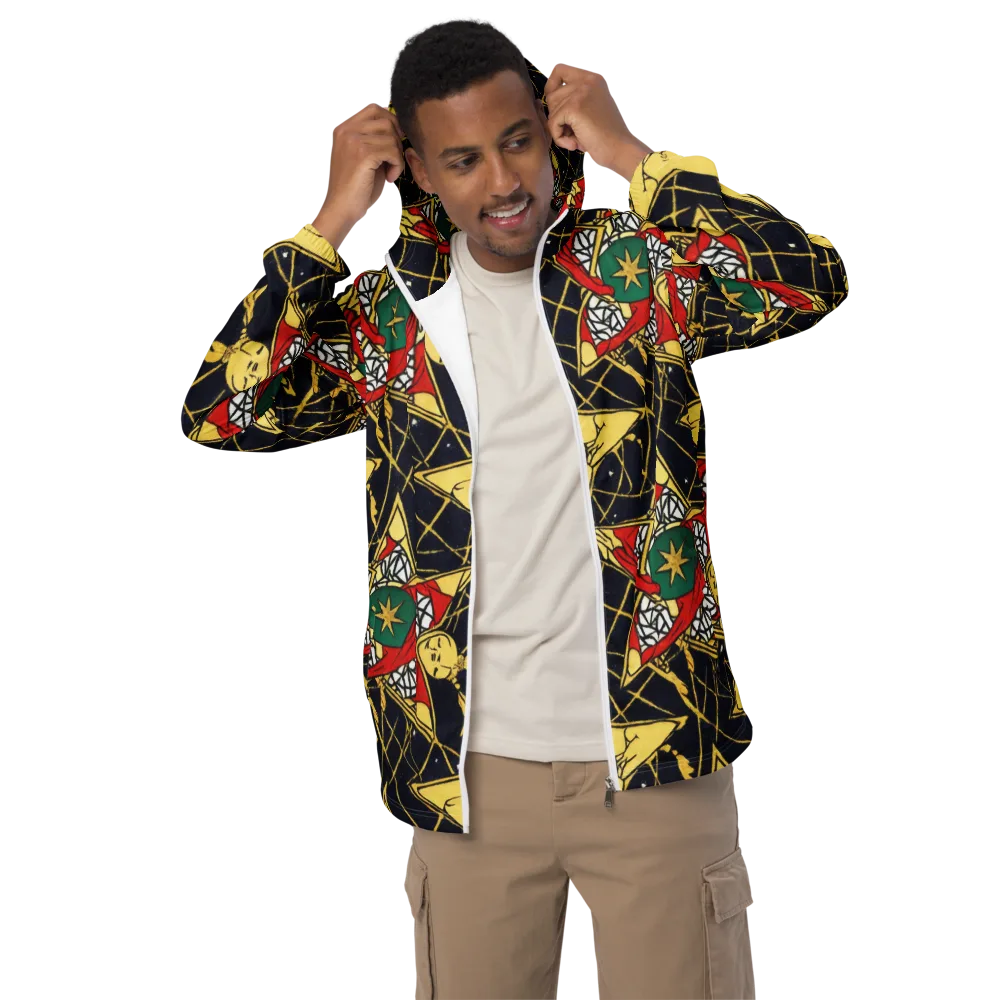 Midnight Starlets on Men's Windbreaker — Front