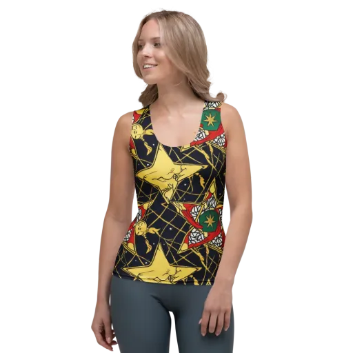 Midnight Starlets on a Women's Tank Top