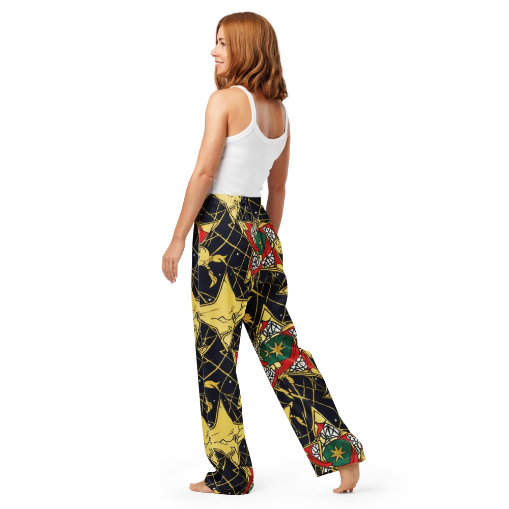 Midnight Starlets on Women's Pajama Pants — Back