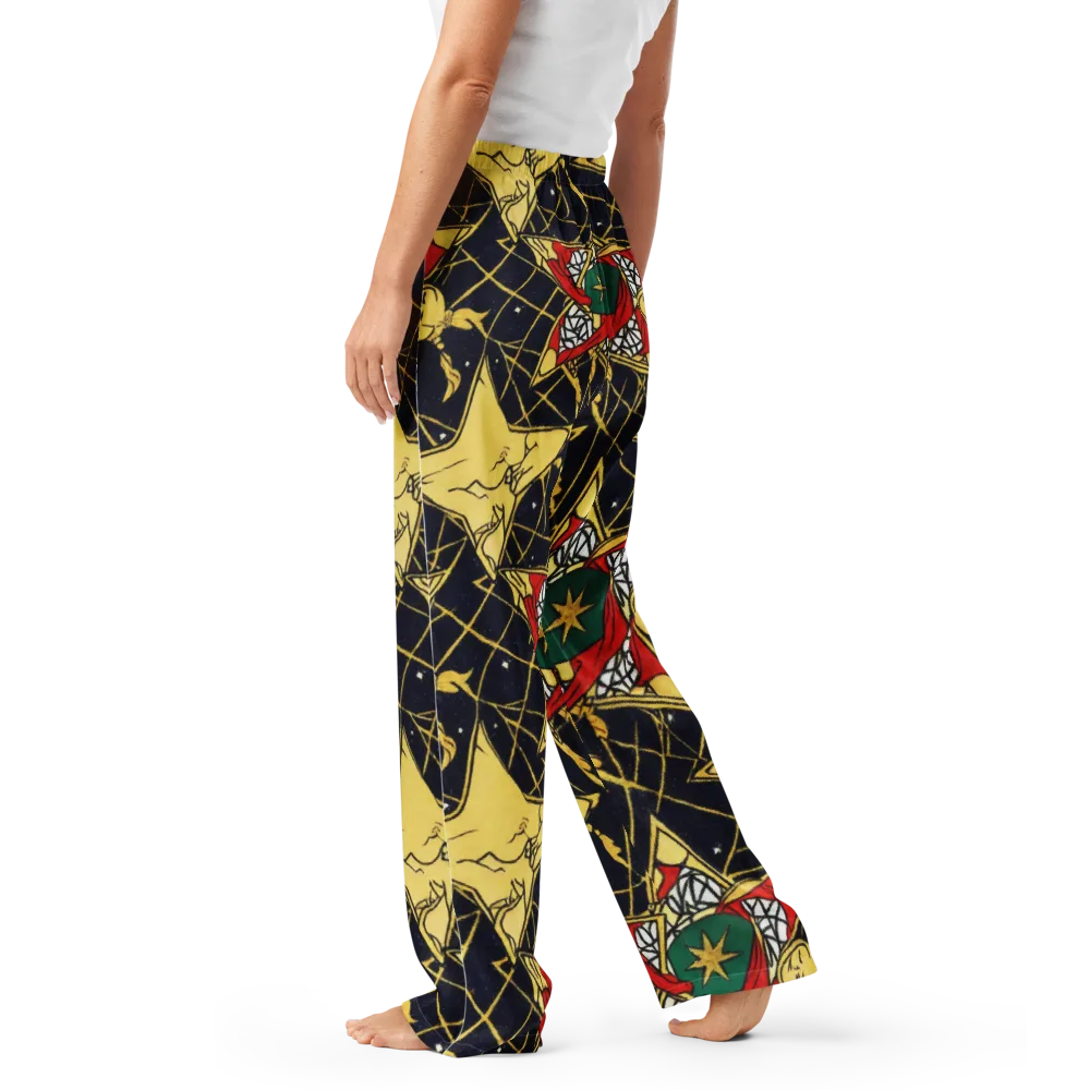 Midnight Starlets on Women's Pajama Pants — Left