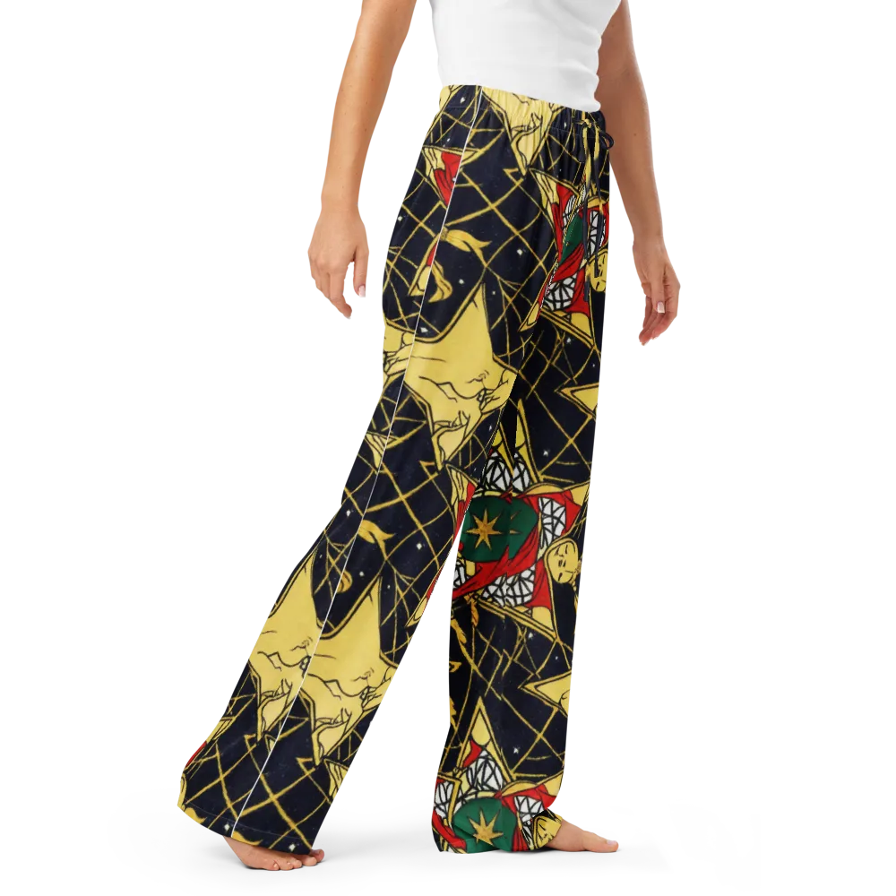 Midnight Starlets on Women's Pajama Pants — Right Front