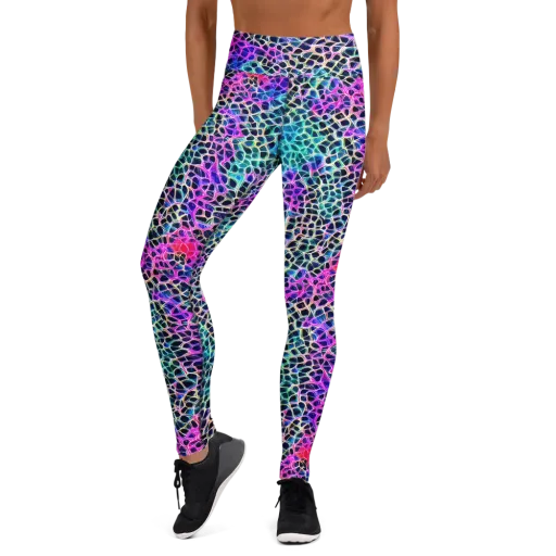 Prismatic Veins on a Yoga Leggings