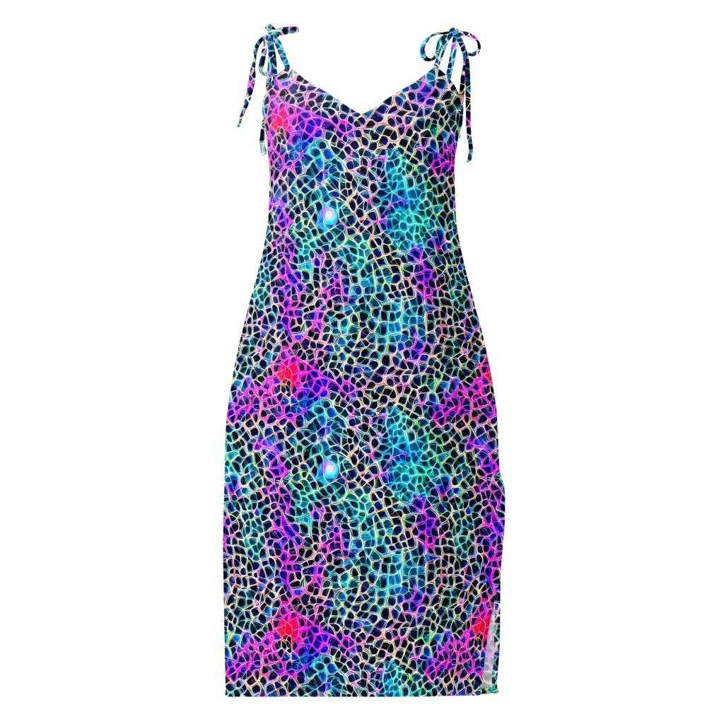 Prismatic Veins on Slip Dress — Front