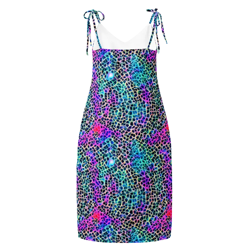 Prismatic Veins on Slip Dress — Back