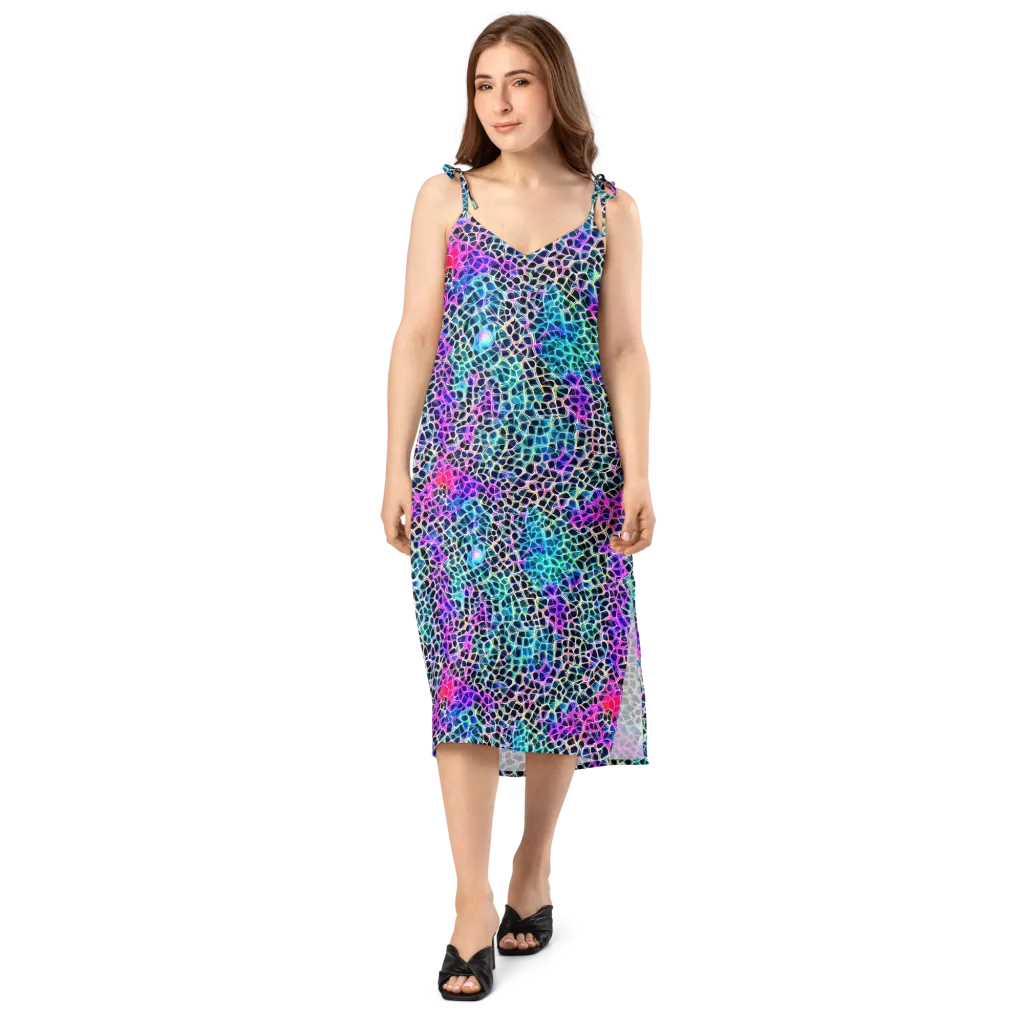 Prismatic Veins on Slip Dress — Front