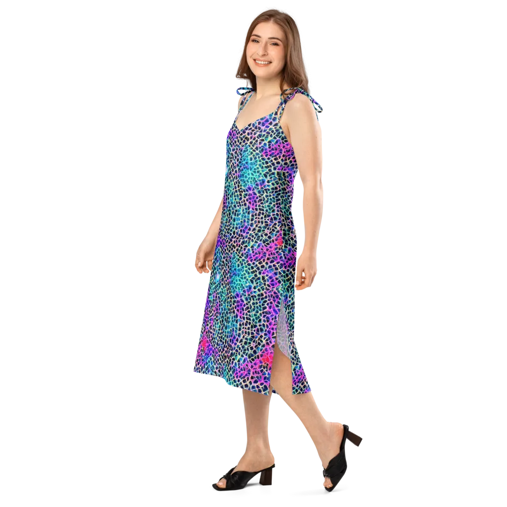 Prismatic Veins on Slip Dress — Left Front