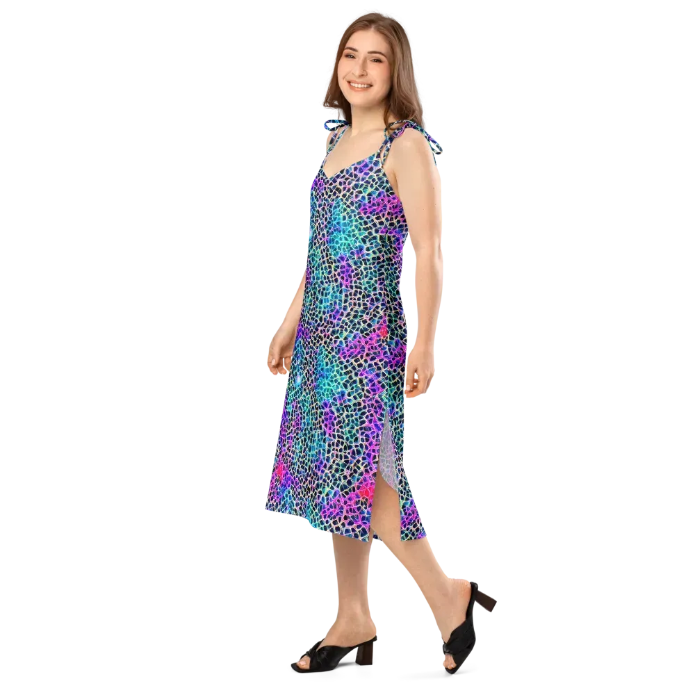Prismatic Veins on Slip Dress — Left Front