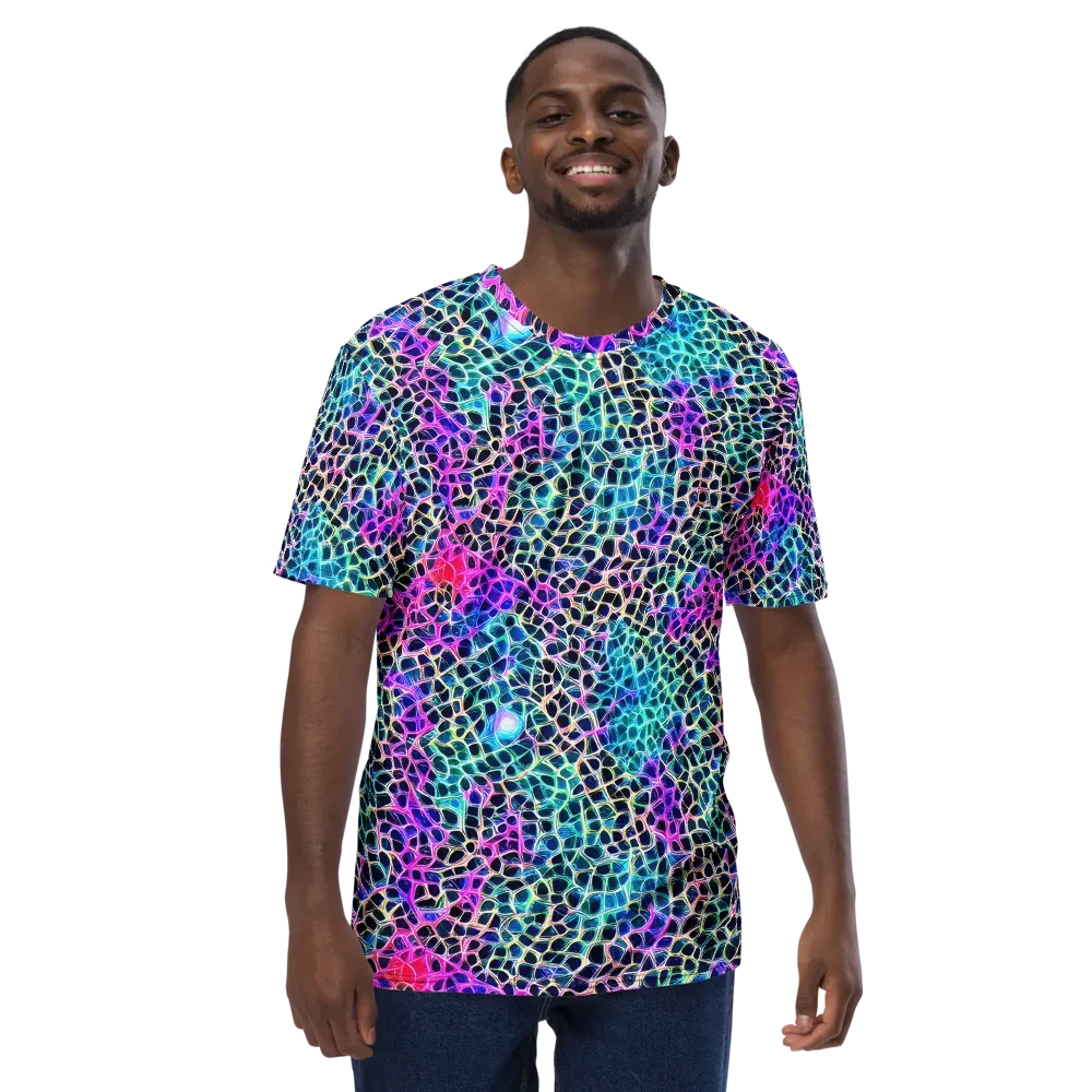 Prismatic Veins on Men's Crew Neck T-Shirt — Front