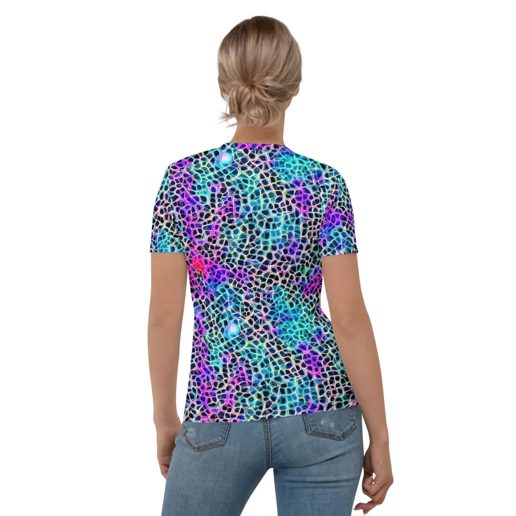 Prismatic Veins on Women's Crew Neck T-Shirt — Back