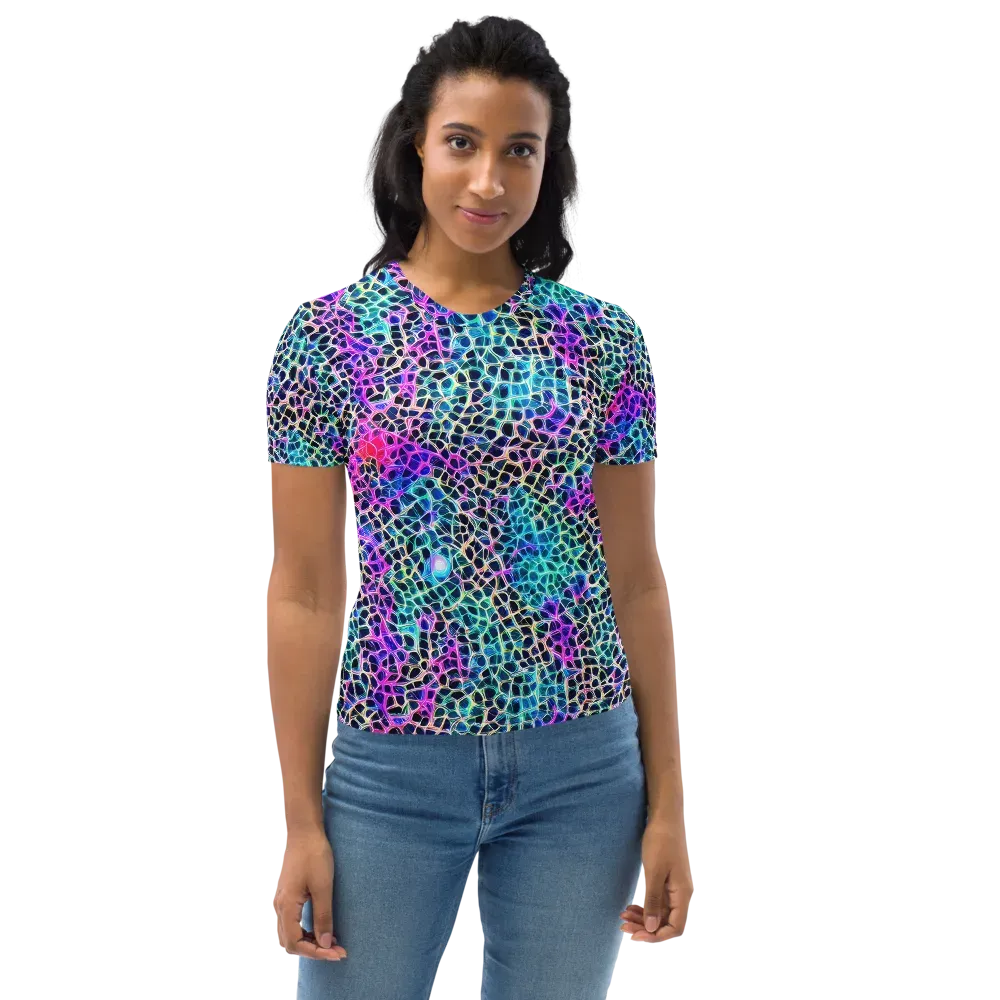 Prismatic Veins on Women's Crew Neck T-Shirt — Front