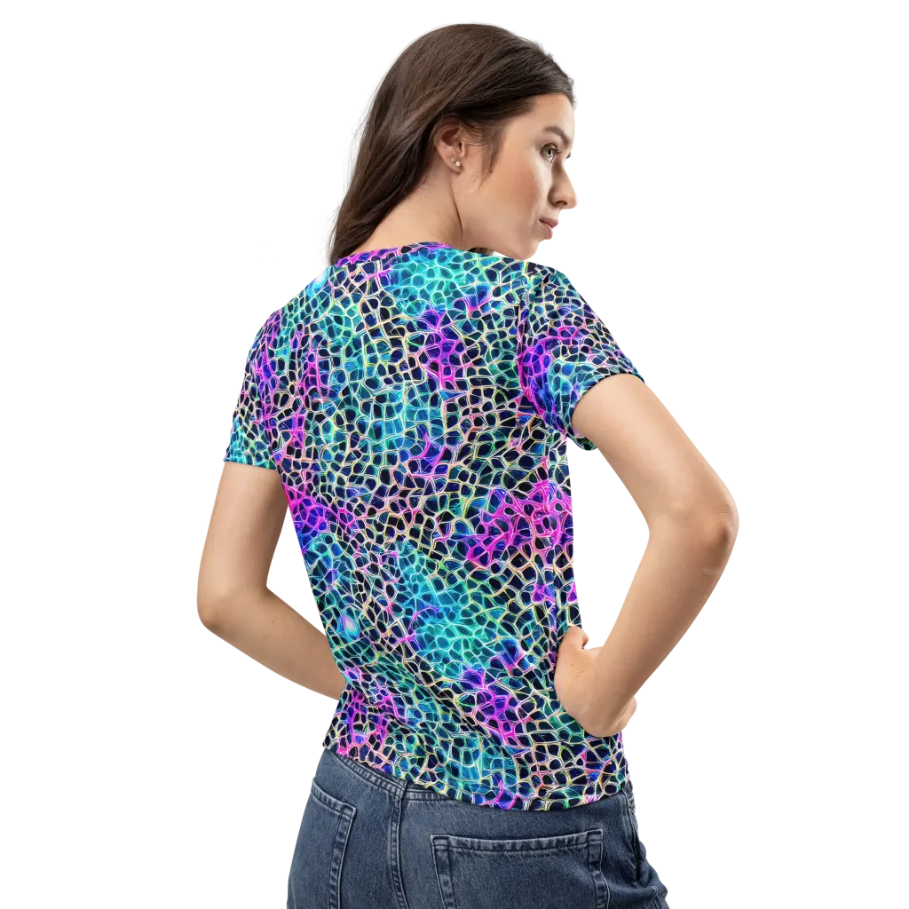 Prismatic Veins on Women's Crew Neck T-Shirt — Back
