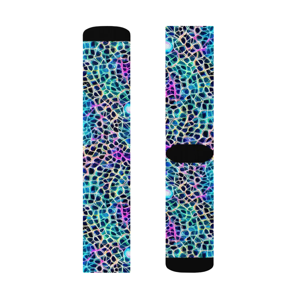Prismatic Veins on Socks — Right Sock