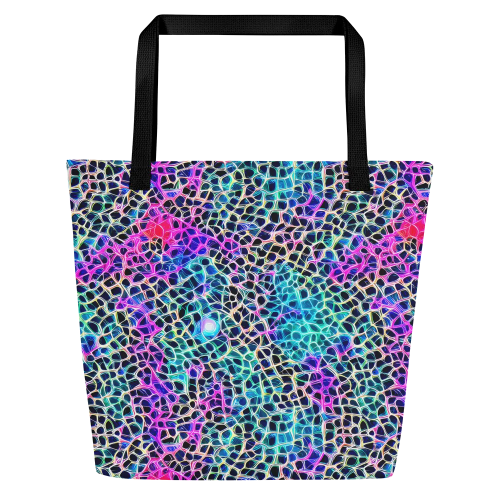 Prismatic Veins on Large Tote Bag W/ Pocket — Front