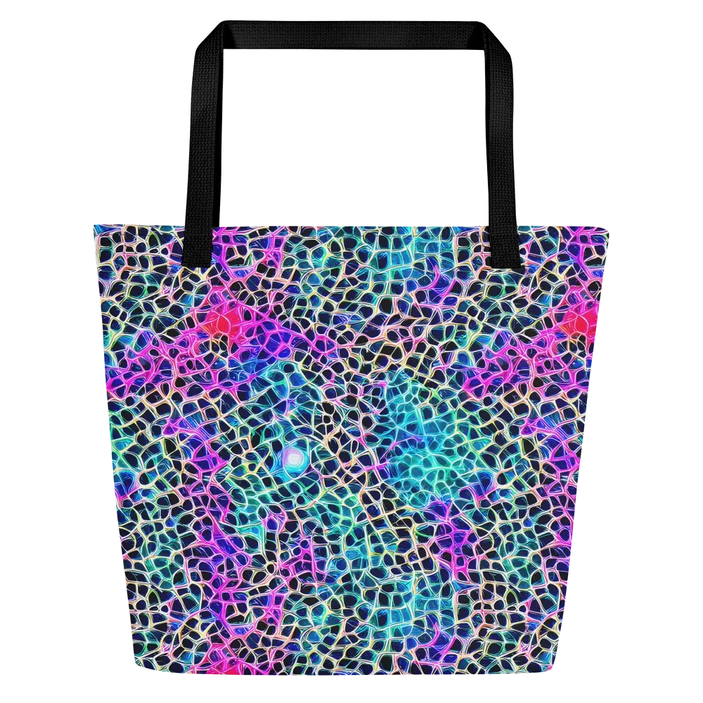 Prismatic Veins on Large Tote Bag W/ Pocket — Front