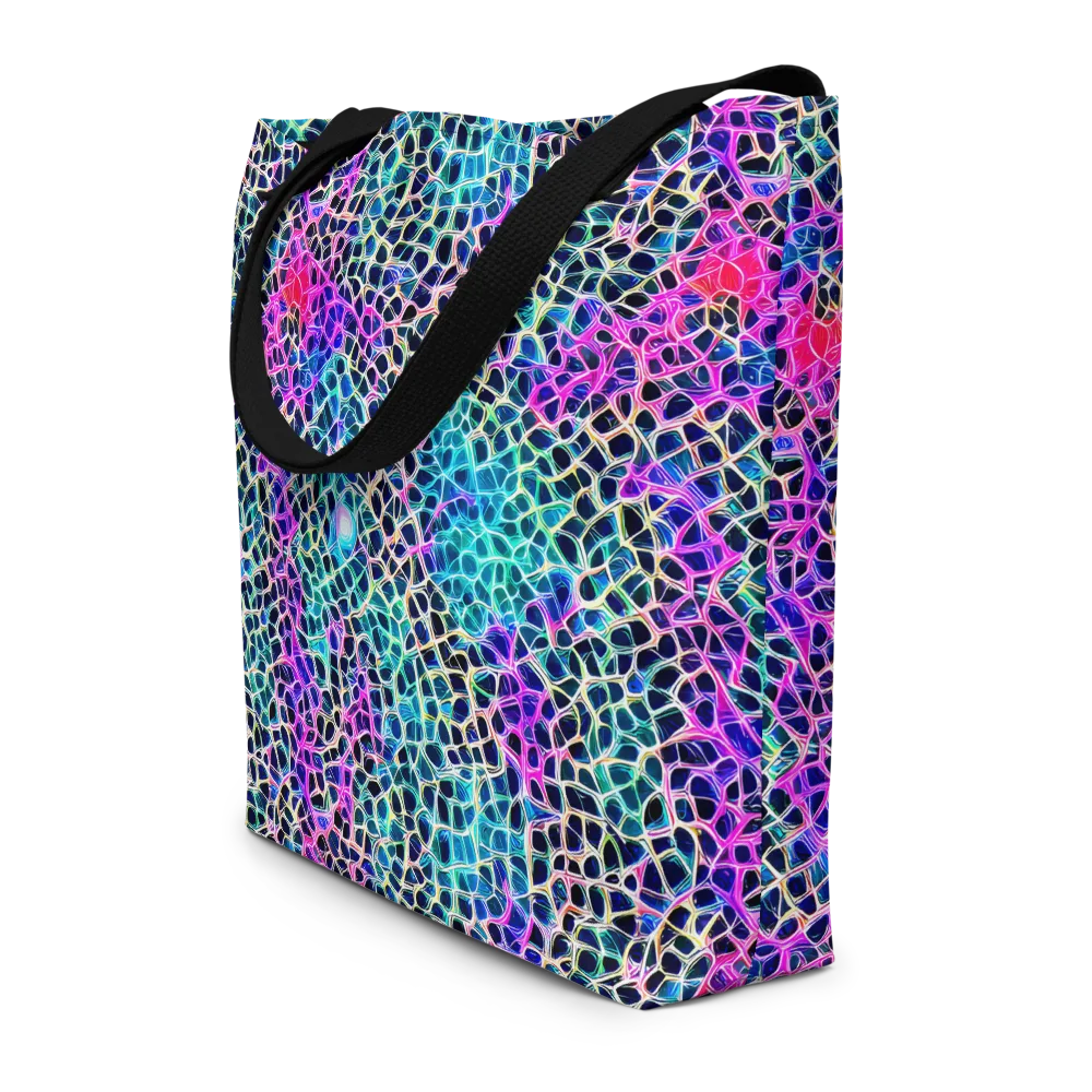 Prismatic Veins on Large Tote Bag W/ Pocket — Front