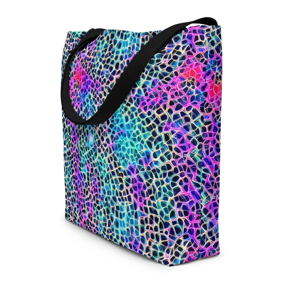 Prismatic Veins on Large Tote Bag W/ Pocket — Front