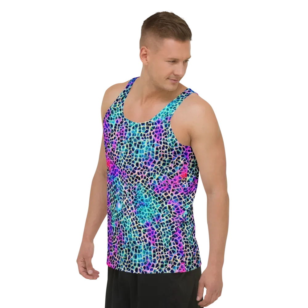 Prismatic Veins on Men's Tank Top — Left Front