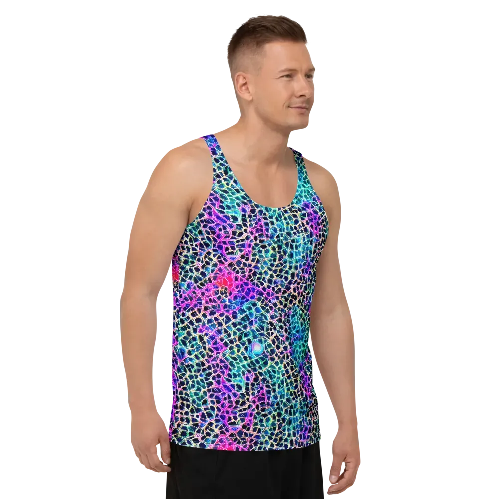 Prismatic Veins on Men's Tank Top — Right Front